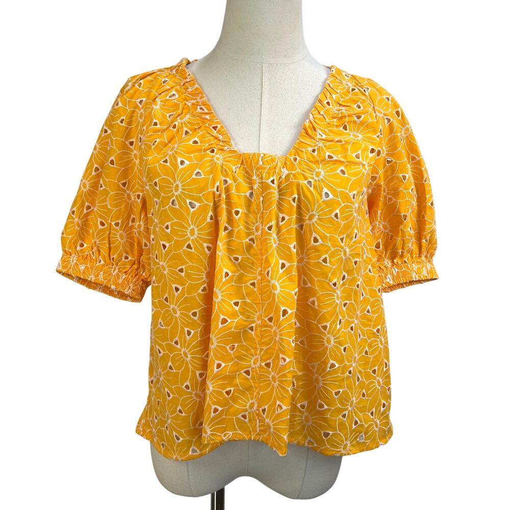 Never A Wallflower Marakesh Floral Eyelet Top